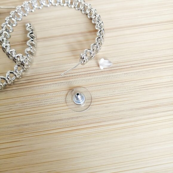 Fallyn Silver Hoop Earrings by Kendra Scott - Picture 4 of 4